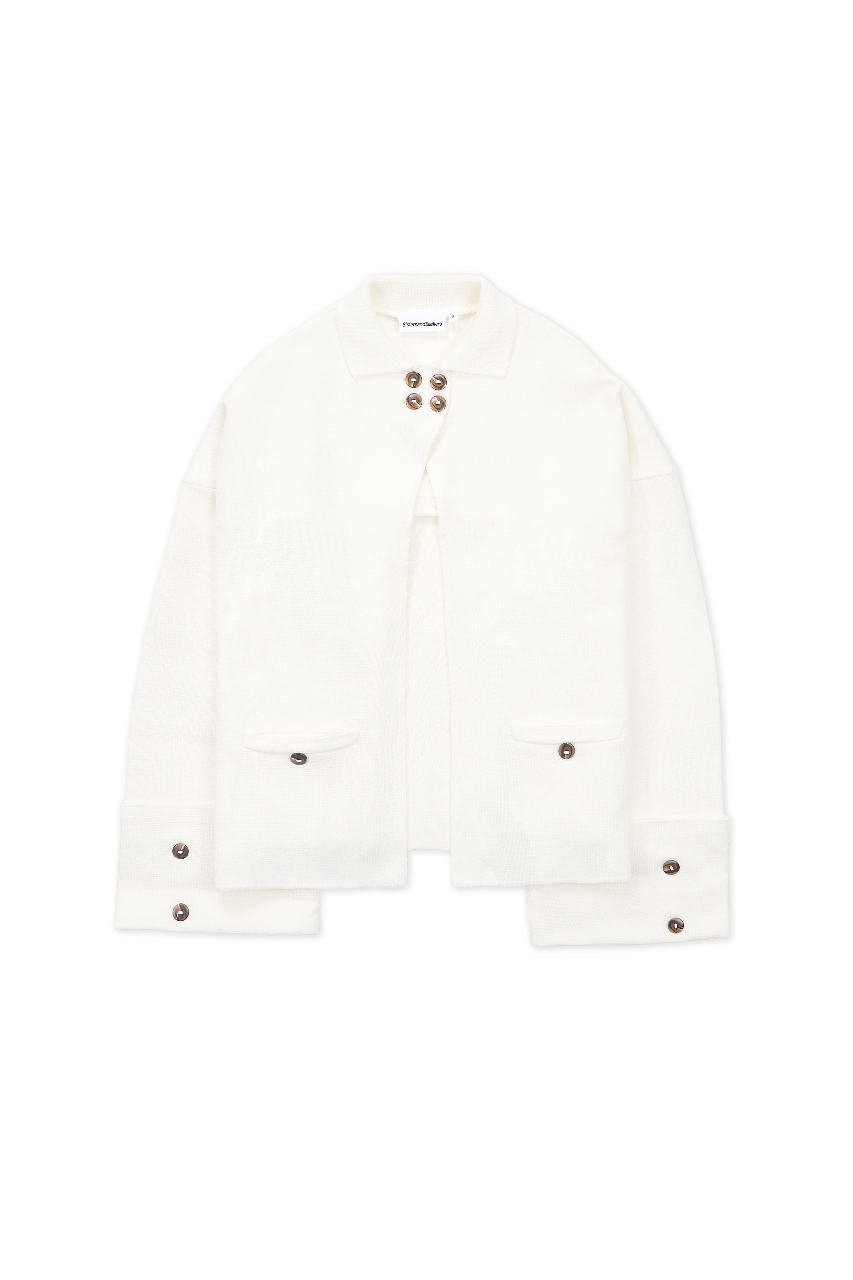 Posie Double Breast Cardigan in Cream